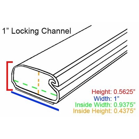 Locking Channels- 1 X 4ft- Beige